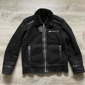 *Guess Black Jacket with Faux Leather Trim